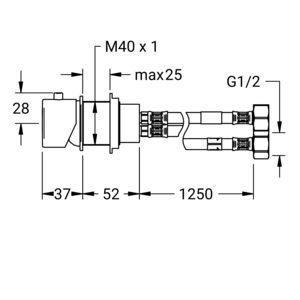m_7001981037_a_bl1.pdf Maßzeichnung NOVALAB laboratoriummengkraan voor aansluiting op koud en warm water (WPC/WPH), Artikelnummer: 70 0198 10 37