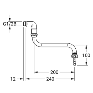 m_7109382500_a_bl2.pdf Maßzeichnung NOVALAB laboratorium uiloop 90° draaibare S-uitloop voor water, aansluiting G1/2", Artikelnummer: 71 0938 25 00