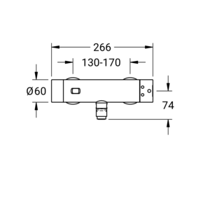 m_50400100_a_bl1.pdf Maßzeichnung NOVALAB Optoelektronische Wandbatterie schwenkbarer Auslauf (WPC/WPH), Artikelnummer: 50 4001 00