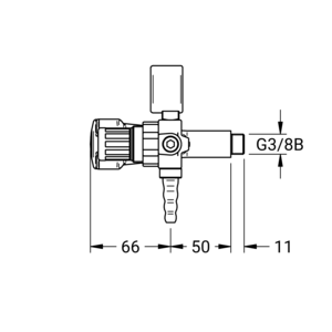 m_7202031555_a_bl1.pdf Maßzeichnung NOVALAB laboratoriumkraan haaks met drukregelaar en manometer voor technische gassen vaste slangtule, aansluiting G3/8", Artikelnummer: 72 0203 15 55