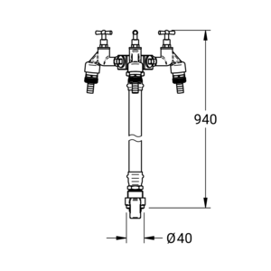 m_80222331_b_bl1.pdf Maßzeichnung Afnameventiel standpijp, roestvrij staal, 3-6 x tapkraaan, Artikelnummer: 80 2223 31