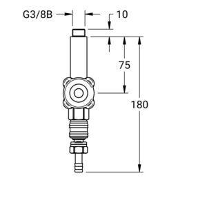 m_7001819533_b_bl1.pdf Maßzeichnung NOVALAB laboratoriumkraan voor gekoeld water, aanvoer (WCF) met snelkoppeling en insteekslangtule, aansluiting G3/8", Artikelnummer: 70 0181 95 33