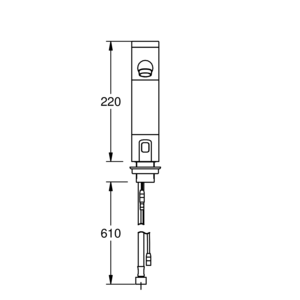 m_50300000_c_bl1.pdf Maßzeichnung NOVALAB optoelektronisches Standventil fester Auslauf (WPC/WPH), Artikelnummer: 50 3000 00