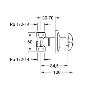 m_7011002536_b_bl2.pdf Maßzeichnung NOVALAB Laboratorium stopkraan voor water (WPC, WPH), aansluiting G1/2", Artikelnummer: 70 1100 25 36
