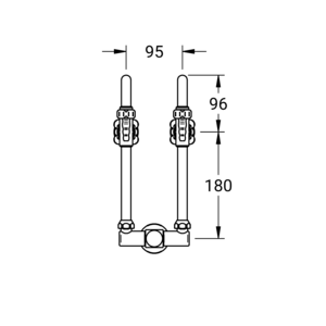 m_7004342536_b_bl1.pdf Maßzeichnung NOVALAB Labor Wandventile klappbare Ausläufe für Wasser (WPC) Anschluss G1/2B, Artikelnummer: 70 0434 25 36