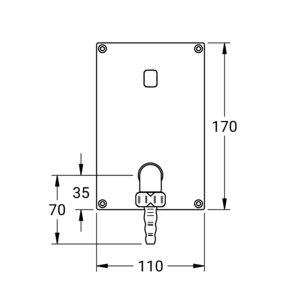 m_5050000001_c_bl1.pdf Maßzeichnung NOVALAB optoelektronisches Wandventil mit Knie (WPC/WPH), Artikelnummer: 50 5000 00 01