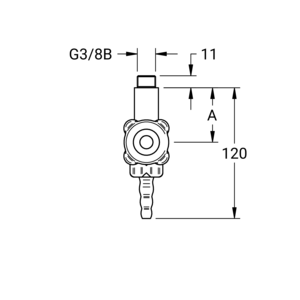 m_7001001536_b_bl1.pdf Maßzeichnung NOVALAB laboratoriumkraan voor water (WPC), aansluiting G3/8", Artikelnummer: 70 0100 15 36
