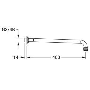 m_70131135_b_bl2.pdf Maßzeichnung NOVALAB- wandarm met rozet voor nooddouchekop, Artikelnummer: 70 1311 35