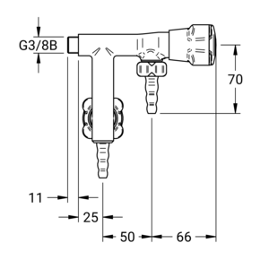 m_7001601536_b_bl2.pdf Maßzeichnung NOVLAB laboratoriumkraan voor water (WPC), aansluiting G3/8", Artikelnummer: 70 0160 15 36