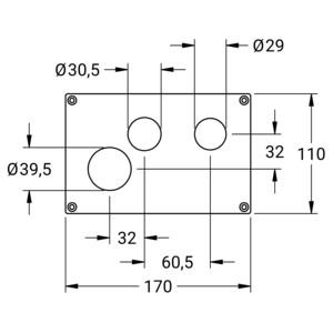 m_8732000005_a_bl1.pdf Maßzeichnung NOVALAB laboratorium frontpaneel, Artikelnummer: 87 3200 00 05