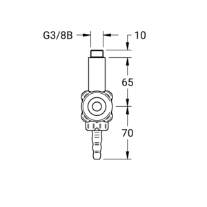 m_7001081536_b_bl1.pdf Maßzeichnung NOVALAB laboratoriumkraan T-vorm voor water (WPC), aansluiting G3/8", Artikelnummer: 70 0108 15 36