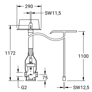 m_80106170_a_bl1.pdf Maßzeichnung Haupthydrant - Garnitur DN 50, Artikelnummer: 80 1061 70