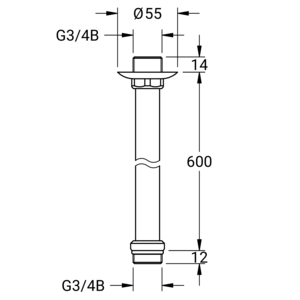 m_70139235_b_bl1.pdf Maßzeichnung NOVALAB- buisaansluiting met rozet voor plafondmontage, Artikelnummer: 70 1392 35