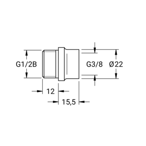 m_7109792500_a_bl2.pdf Maßzeichnung NOVALAB laboratorium verloopstuk, aansluiting G1/2", Artikelnummer: 71 0979 25 00