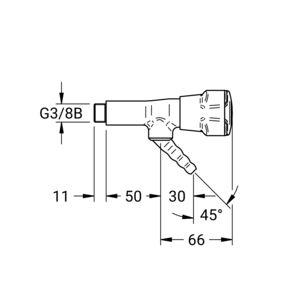 m_7202459555_a_bl2.pdf Maßzeichnung NOVALAB laboratoriumkraan haaks voor technische gassen vaste slangtule, aansluiting G3/8", Artikelnummer: 72 0245 95 55
