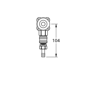 m_7001851533_b_bl1.pdf Maßzeichnung NOVALAB laboratoriumkraan haaks voor gekoeld water, aanvoer (WCF) met snelkoppeling en insteekslangtule, aansluiting G3/8", Artikelnummer: 70 0185 15 33