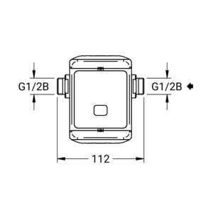 m_5001000001_e_bl1.pdf Maßzeichnung NOVALAB Hygiene-Spülmodul zum zyklischen Spülen von stagnationsgefährdeten Wasserleitungen, Artikelnummer: 50 0100 00 01